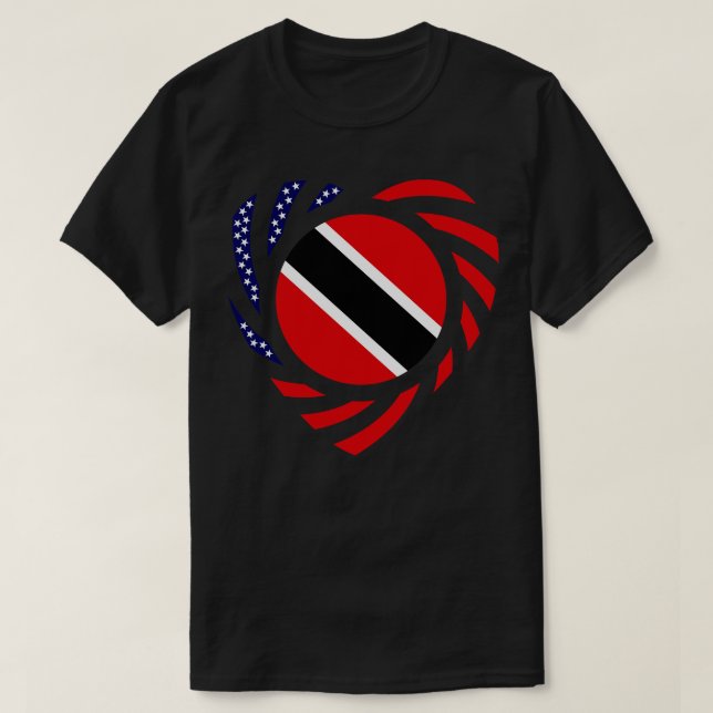 Trinidadian American Multinational Patriot Flagga  T Shirt (Design framsida)