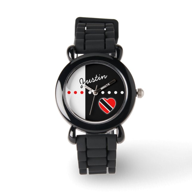 Trinidadian Heart Flagga Armbandsur (Framsida)