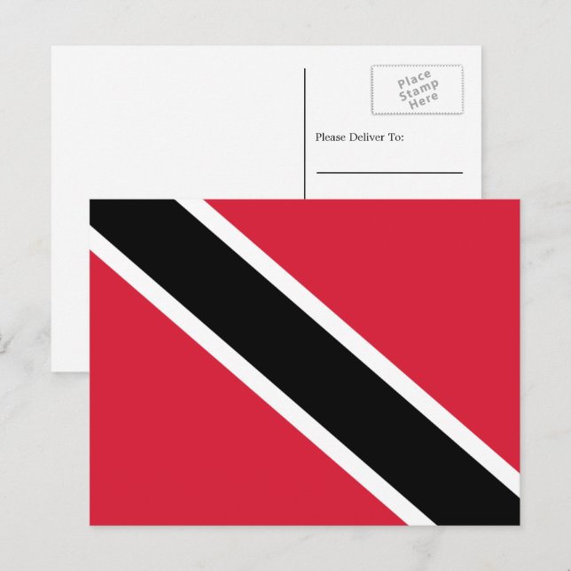 Trinidadier och Tobagos flagga, Trinidad och Tobag Vykort (Fram/baksida)