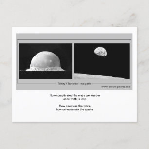 TRINITET/EARTHRISE: två väg Vykort