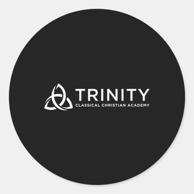 Trinity Al Christian Academy Runt Klistermärke (Framsida)