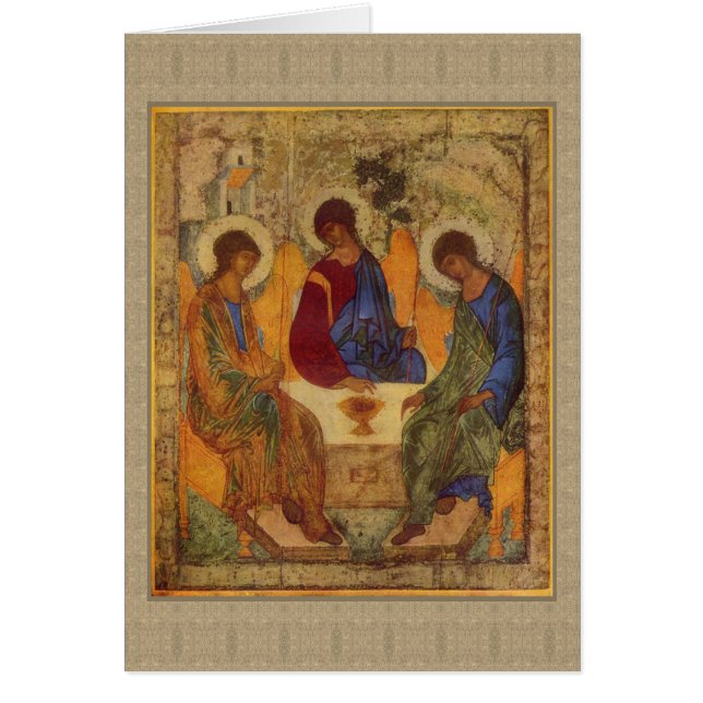 Trinity Änglar vid Mamre Hälsningskort (Framsidan)