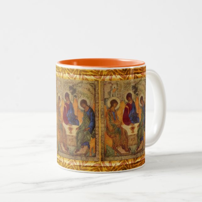 Trinity Änglar vid Mamre Två-Tonad Mugg (Framsida höger)