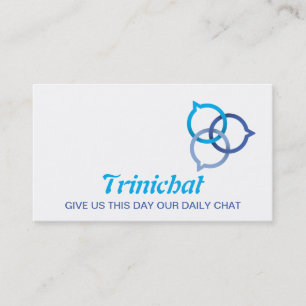 Trinity Chat Bubble Logo (blå) Visitkort