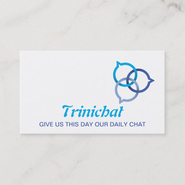 Trinity Chat Bubble Logo (blå) Visitkort (Framsida)