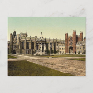 Trinity College, Cambridge, England Classic Photoc Vykort
