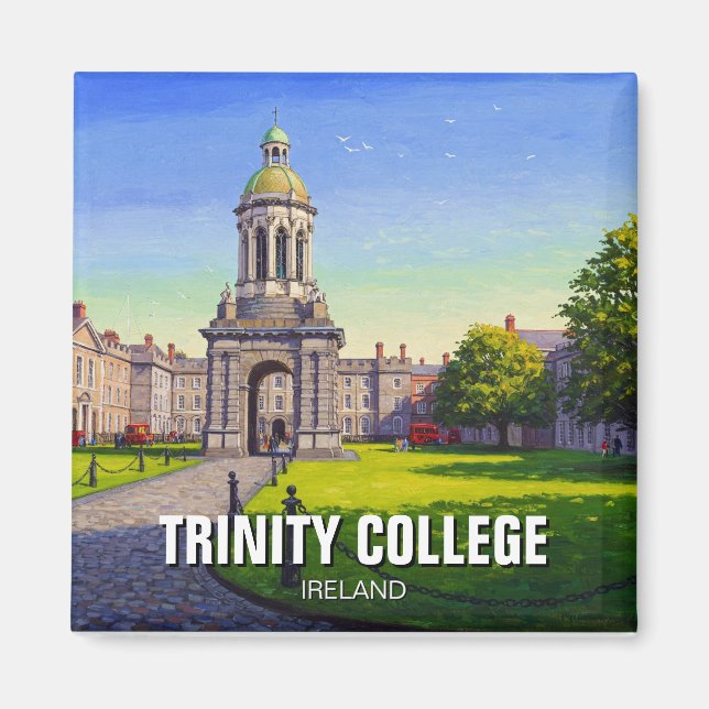 Trinity College Dublin Ireland Travel Magnet (Framsidan)