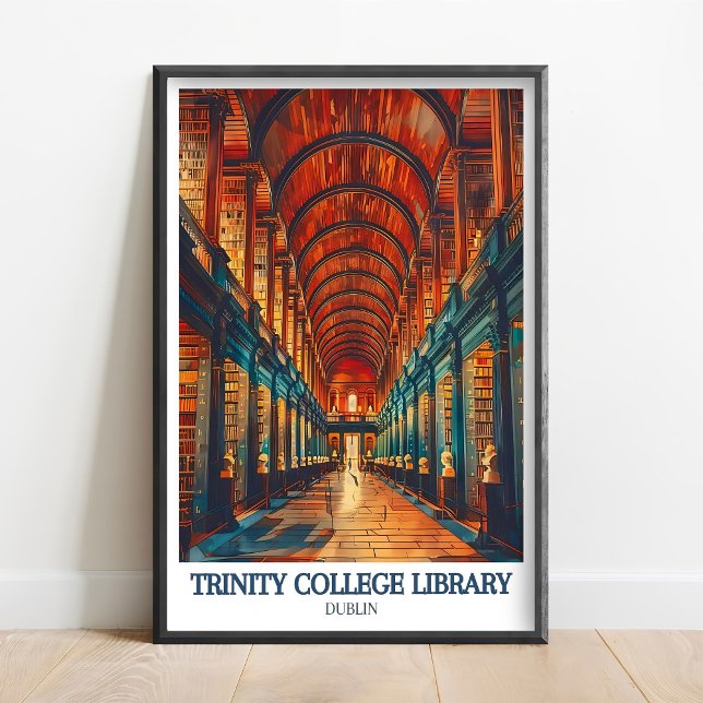 Trinity College Dublin Print - Trinity Library Art Poster (Skapare uppladdad)