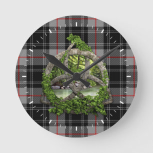 Trinity för Celtic för klanMoffat Tartan Rund Klocka