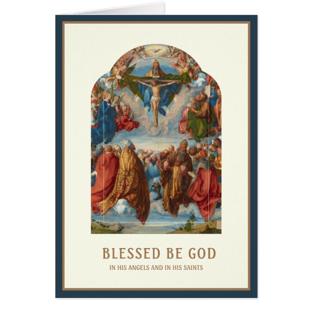 Trinity för Heliga av alla helgondagar i religiösa Hälsningskort (Framsidan)