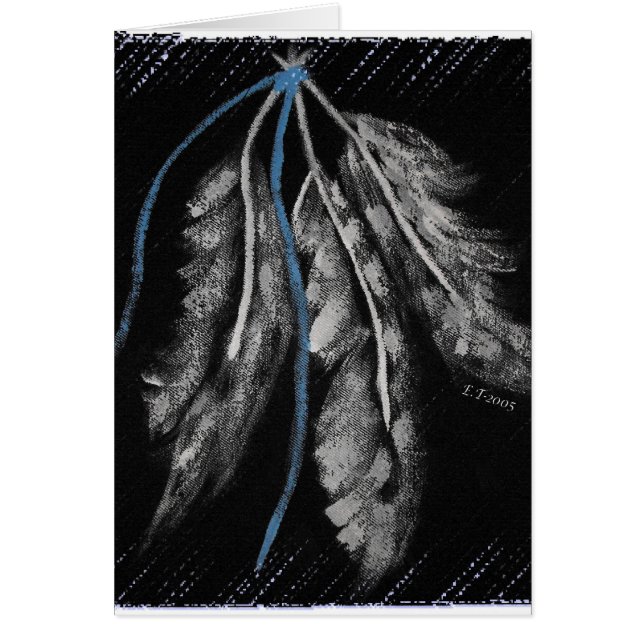 Trinity för tre Fjädrar- Hälsningskort (Framsidan)