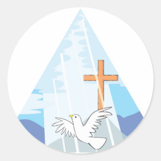 Trinity - Gud, Far Son och Heliga Spirit Runt Klistermärke