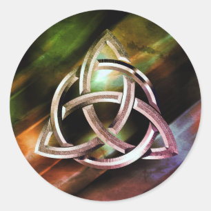 Trinity Knot Celtic Blue Metall Glitter Cosmic Runt Klistermärke