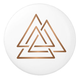 Trinity Knot - Minimalist Bronze Line Art Knopp