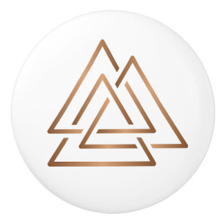 Trinity Knot - Minimalist Bronze Line Art Knopp