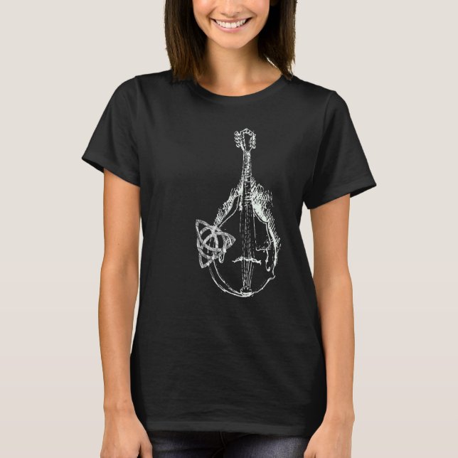 Trinity Knot Norse Mandolin T Shirt (Framsida)