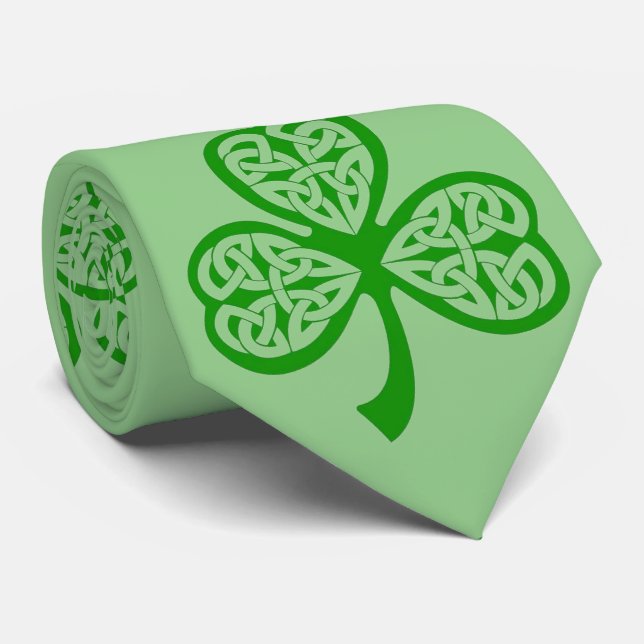 Trinity Knot Shamrock St. Patrick Day Tie Slips (Rullad)