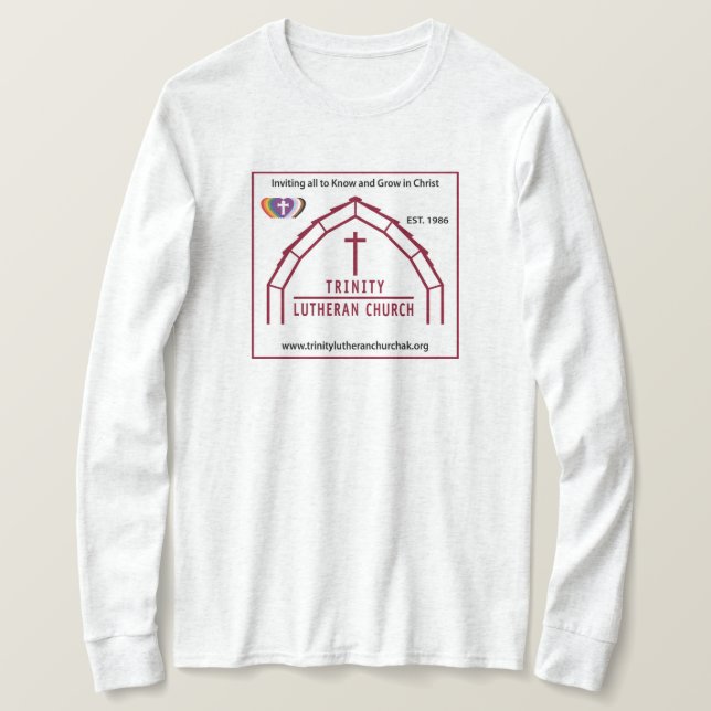 Trinity Lutheran White Vuxen Long Shirt T (Design framsida)