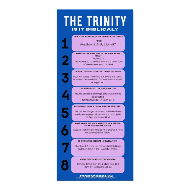 Trinity Rack Card Reklamkort (Framsidan)
