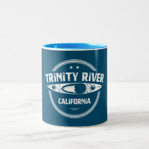 Trinity River California Kayaking Två-Tonad Mugg