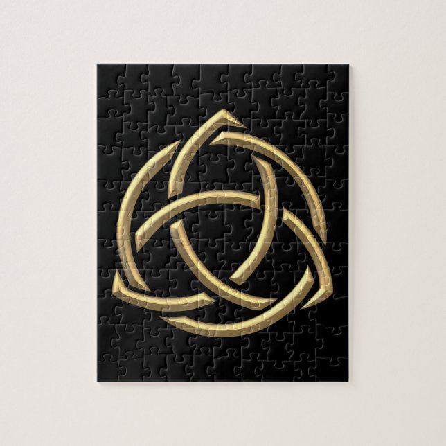 Trinity Symbol 2 för gyllene "3-D"-Heliga Pussel (Vertikal)