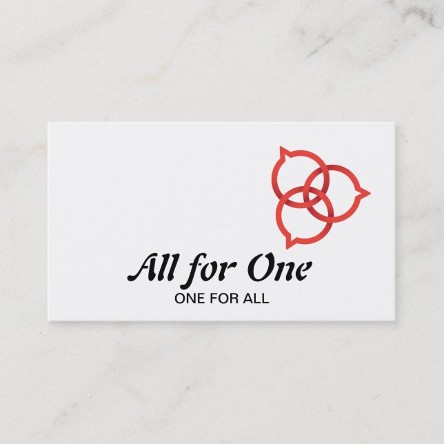 Trinity Tal Bubble Logotyp (red) Visitkort (Framsida)