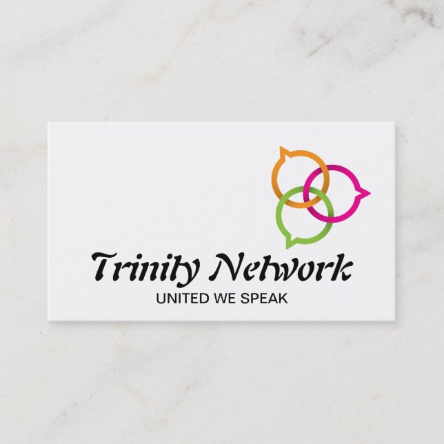 Trinity Tal Bubble Logotyp Visitkort (Framsida)