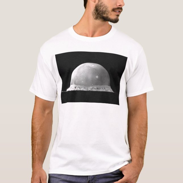Trinity testar atom- bombarderar explosionen Juli Tee Shirt (Framsida)