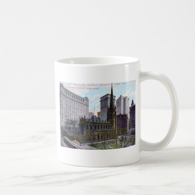 Trinitykyrka, New York City vintage 1912 Kaffemugg (Höger)