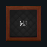 Trinket Box - Black 3D Initialer Minnesask<br><div class="desc">Enkel Trinket Box för smycken och andra keepsakes. Anpassa med din egen initialer.</div>