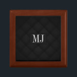 Trinket Box - Black 3D Initialer Minnesask<br><div class="desc">Enkel Trinket Box för smycken och andra keepsakes. Anpassa med din egen initialer.</div>