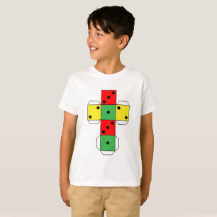 Trintable die Dice TECKNING FIGUR Vivid färg T Shirt