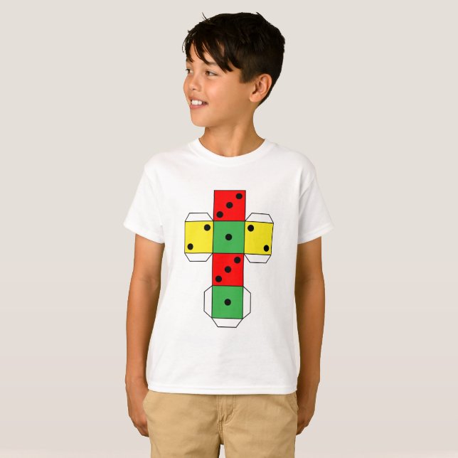 Trintable die Dice | TECKNING FIGUR | Vivid färg T Shirt (Hel framsida)