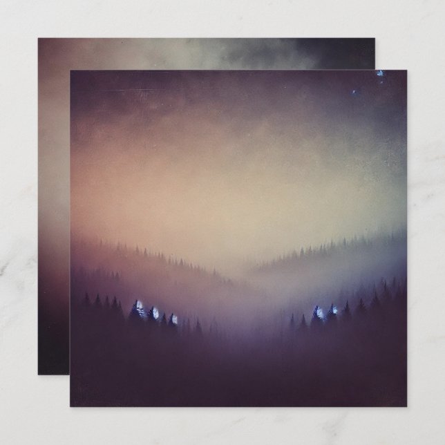 Trintable Dusky Morgonens automatiska ombre-skrapb Inbjudningar (Fram/baksida)