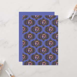 Trintable Retro Whimsical Astrology Mandala Inbjudningar