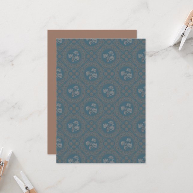 Trintable Tapestry Rococo Mandala Diamond Tile Inbjudningar (Fram/Back In Situ)