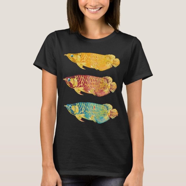 Trio av Arowana-fiskar T Shirt (Framsida)