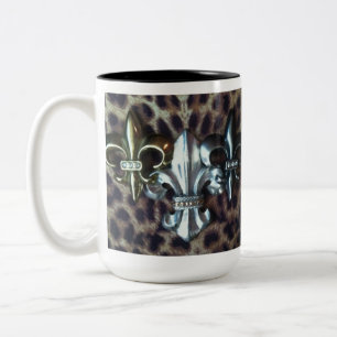 Trio av Fleur de lis Två-Tonad Mugg