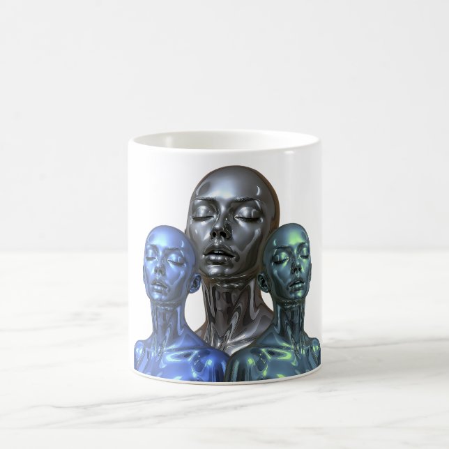 Trio av framtidens kvinnor kaffemugg (Center)