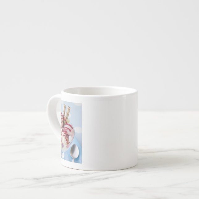 Trio av glass och den söta sundaen espressomugg (Framsida vänster)