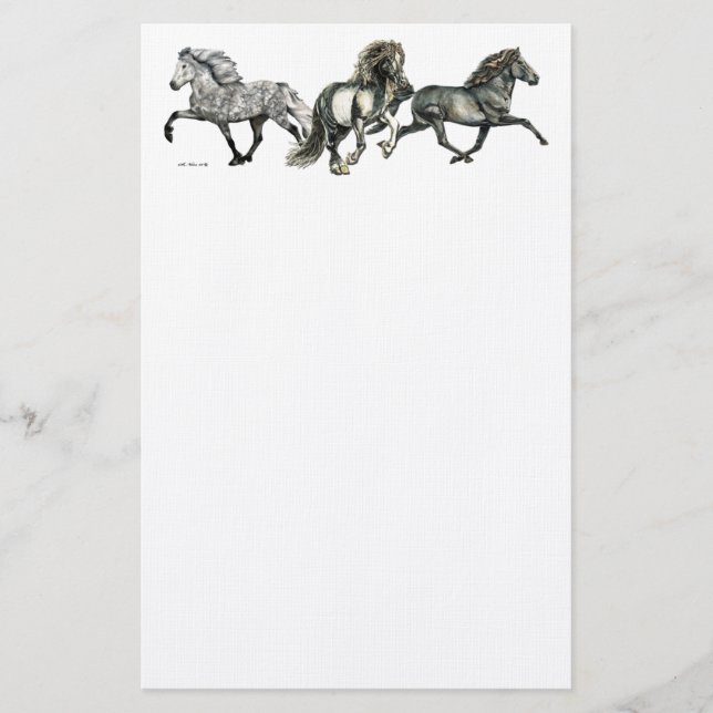 Trio av isländskor brevpapper (Framsida)