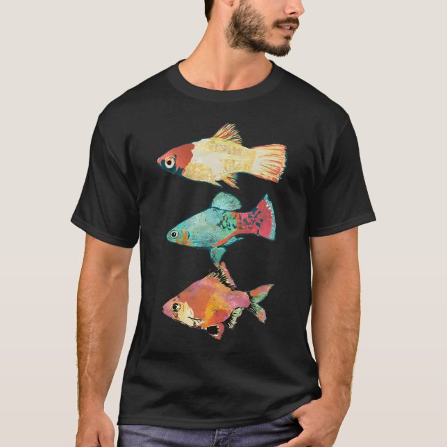 Trio av tropiska fiskar t shirt (Framsida)