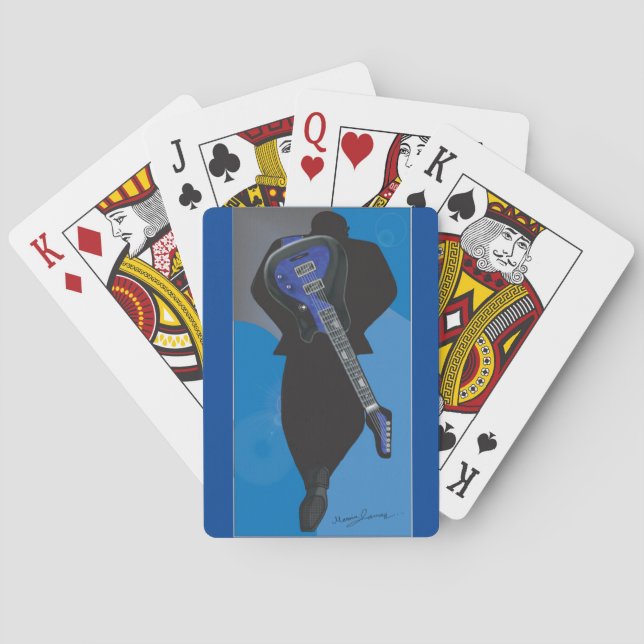 Trio Collection-Guitar Man 1-Deck of Cards Casinokort (Baksidan)