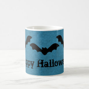 Trio Fladdermöss Halloween Mugg, Mörk blått Kaffemugg