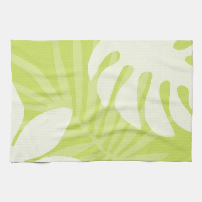 Trio Handflatan Lövs Lime Green Kitchen Towel Kökshandduk (Horisontell)