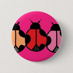 Trio-knappen Ladybug Knapp