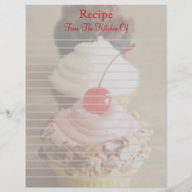 Trio of Cherry Muffinss Lining Recipe Letterhead (Framsida)