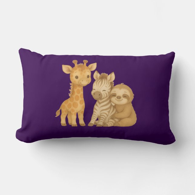 "Trio of Friends" Throw Pillow Lumbarkudde (Framsida)