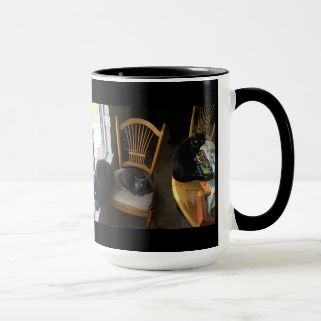 Trio på fönstret mugg (Höger)