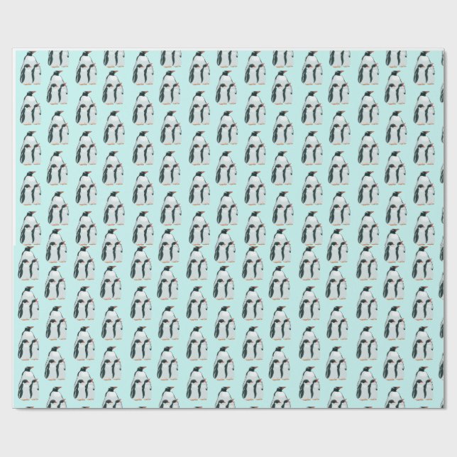 Trio Penguins Presentpapper (Platt)